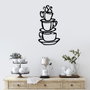 Wallity Coffee Accesorio decorativo de pared de metal Negro